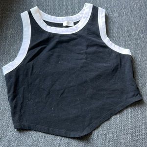 Black and White Crop Top